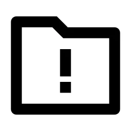 Folder Warning Line Icon