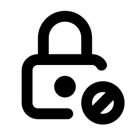 Lock Cancel Line Icon