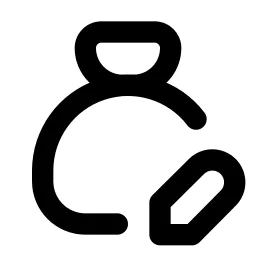 Moneybag Edit Line Icon