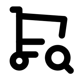 Shopping Cart Search Line Icon