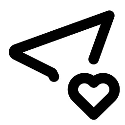 Location Heart Line Icon