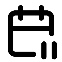 Calendar Pause Line Icon