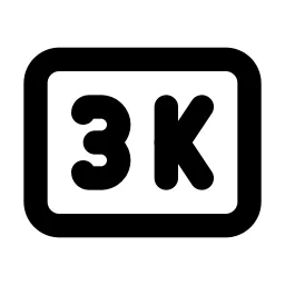Badge 3k Line Icon
