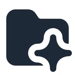 Folder Ai Solid Icon