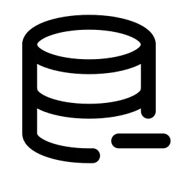 Database Minus Line Icon