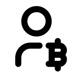 User Bitcoin Line Icon