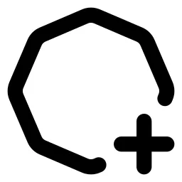 Octagon Plus 2 Line Icon
