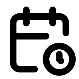 Calendar Clock Line Icon