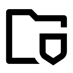 Folder Shield 2 Line Icon