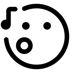 Emoji Sing Left Note Icon
