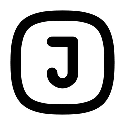 Square Rounded Letter J Line Icon