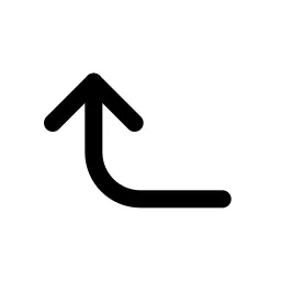Long Arrow Left Up Icon