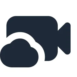 Video Cloud Solid Icon
