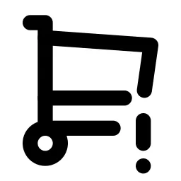 Shopping Cart Exclamation Line Icon
