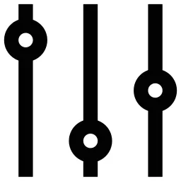 Vertical Sliders Dots Icon