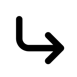 Corner Down Right Line Icon