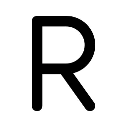 Letter R Line Icon