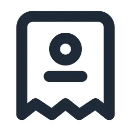 Receipt User Line Icon