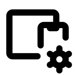 Devices Cog Line Icon
