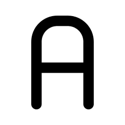 Letter A Line Icon
