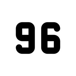 Number 96 Small Line Icon