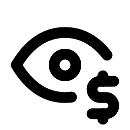 Eye Dollar Line Icon