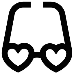 Heart Glasses Icon