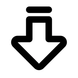 Arrow Big Down Line Line Icon