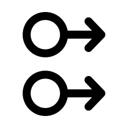Swipe Two Fingers Right Gesture Icon