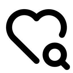 Heart Search Line Icon