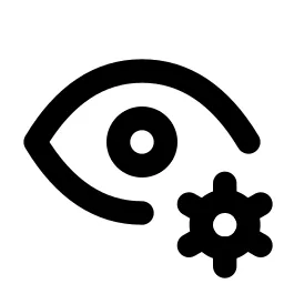 Eye Cog Line Icon