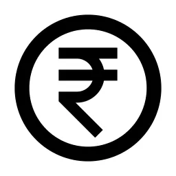 Money Rupee Circle Line Icon