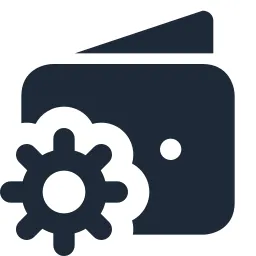 Wallet Settings Solid Icon