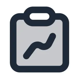 Clipboard Chart Line Duotone Icon