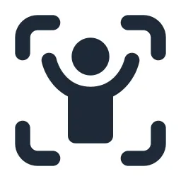 Scan Human Solid Icon