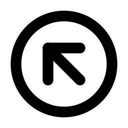 Circle Arrow Up Left Line Icon