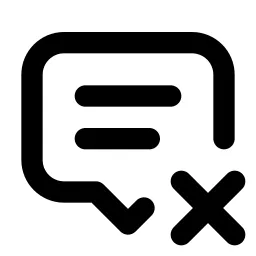 Message 2 X Line Icon