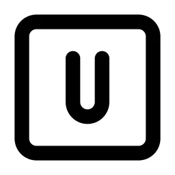 Square Letter U Line Icon