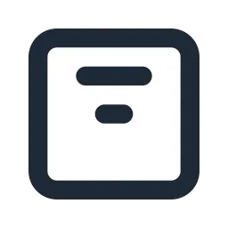 Align Center Top Box Line Icon