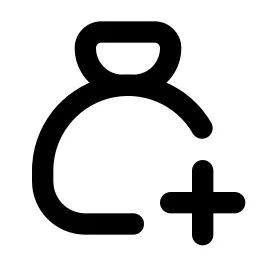 Moneybag Plus Line Icon
