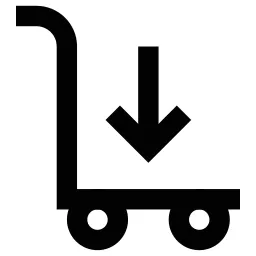 Arrow Down Trolley Icon