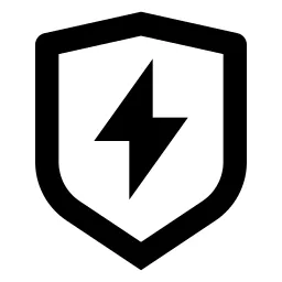 Shield Flash Line Icon
