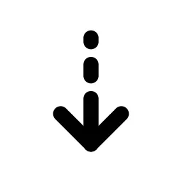 Arrow Narrow Down Dashed Line Icon