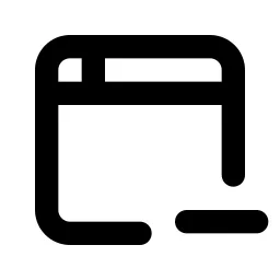 Browser Minus Line Icon