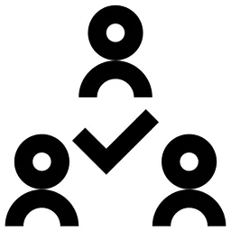 Group People Confirm Checkmark Icon