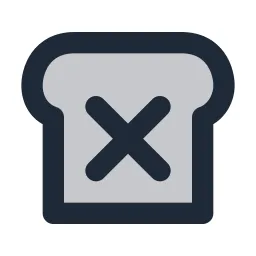 Bread Toast Close Duotone Icon