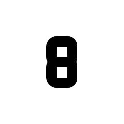 Number 8 Small Line Icon