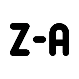 Sort Z A Line Icon