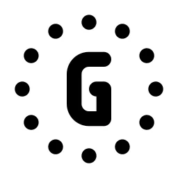 Circle Dotted Letter G Line Icon