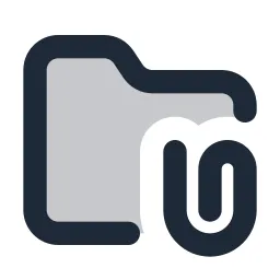 Folder Attachment Duotone Icon